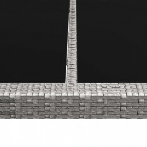 Masă de exterior, gri, 200x150x74 cm, poliratan - Img 4