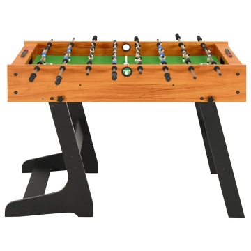 Masă de fotbal pliantă, maro deschis, 121 x 61 x 80 cm - Img 2