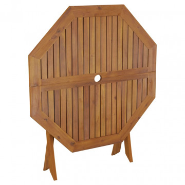 Masă de grădină pliabilă, 90x75 cm, lemn masiv de acacia - Img 5