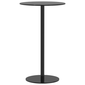 Masă de grădină rotundă, negru, Ø60x105 cm, oțel - Img 1