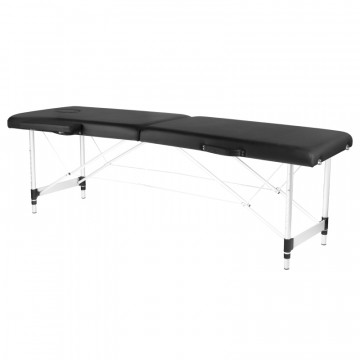 Masa De Masaj Plianta, Aluminiu, Confort, 2 Segmente Negre - Img 1