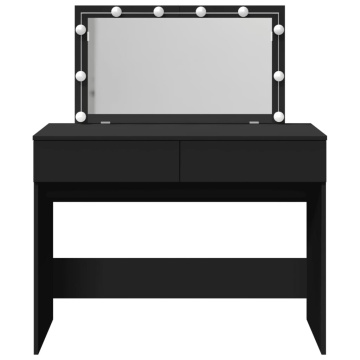 Masă de toaletă cu LED, negru, 100x40x120 cm - Img 8