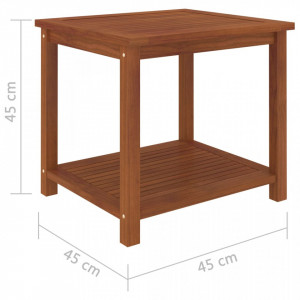 Masă laterală, 45x45x45 cm, lemn solid de salcâm - Img 5