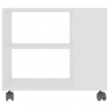 Masă laterală, alb, 70x35x55 cm, lemn compozit - Img 4