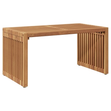 Masă laterală de grădină 70x37.5x35.5 cm Lemn masiv de tec - Img 2