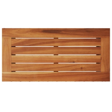 Masă laterală de grădină blat lemn negru 58x27,5x55cm poliratan - Img 7
