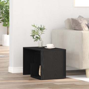 Masă laterală Negru stejar 59x36x38 cm Lemn prelucrat - Img 3