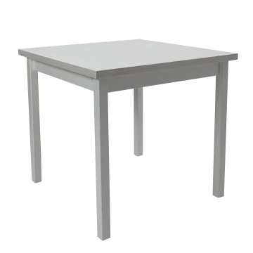 Masa living max9 b, alb, fixa 80x80x78 cm, lemn masiv de fag/pal - Img 3