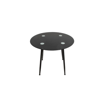 Masa Living MB-87, blat sticla, 90 cm, Negru - Img 3