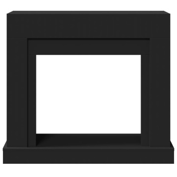 Mască de șemineu, negru, 100x30x87,5 cm, lemn prelucrat - Img 4