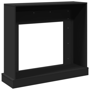 Mască de șemineu, negru, 100x30x87,5 cm, lemn prelucrat - Img 5