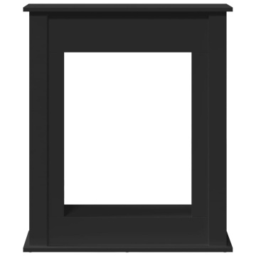 Mască de șemineu, negru, 75x20x87,5 cm, lemn prelucrat - Img 4