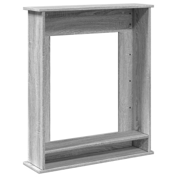 Mască de șemineu, sonoma gri, 75x20x87,5 cm, lemn prelucrat - Img 5