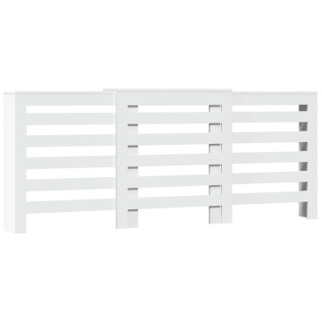 Mască pentru calorifer, alb, 205x21,5x83,5 cm, lemn prelucrat - Img 2