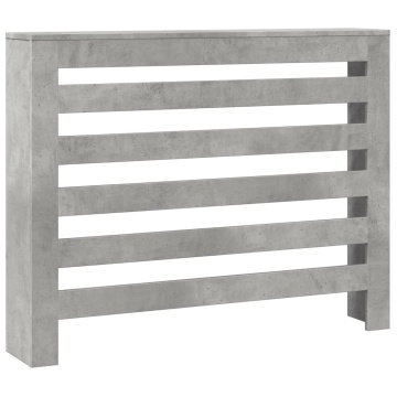 Mască pentru calorifer, gri beton, 104x20x82 cm, lemn prelucrat - Img 2