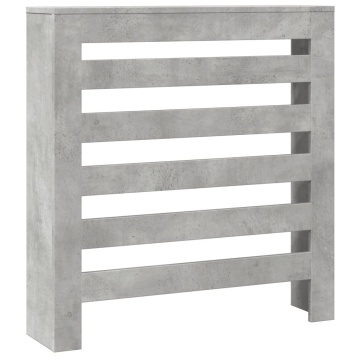 Mască pentru calorifer, gri beton, 78x20x82 cm, lemn prelucrat - Img 2