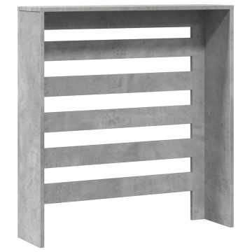 Mască pentru calorifer, gri beton, 78x20x82 cm, lemn prelucrat - Img 8