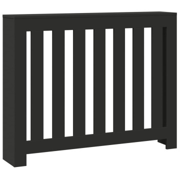 Mască pentru calorifer, negru, 104x20x82 cm, lemn prelucrat - Img 2