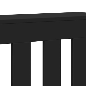 Mască pentru calorifer, negru, 104x20x82 cm, lemn prelucrat - Img 5
