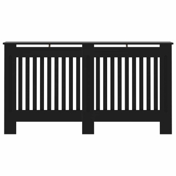 Mască pentru calorifer, negru, 152 x 19 x 81,5 cm, MDF - Img 4