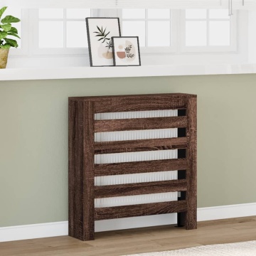 Mască pentru calorifer stejar maro 78x20x82 cm lemn prelucrat - Img 1