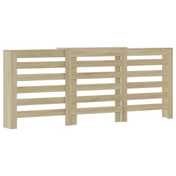 Mască pentru calorifer stejar sonoma 205x21,5x83,5 cm lemn - Img 2