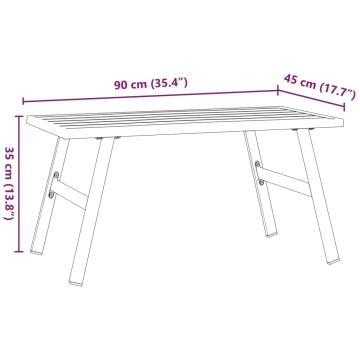 Măsuță cafea grădină negru 90x45x35cm oțel vopsit electrostatic - Img 5