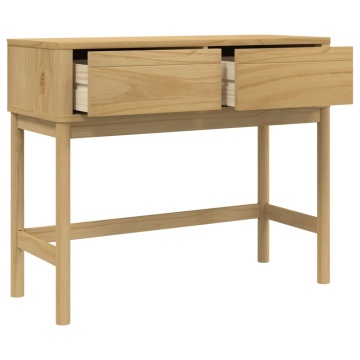Măsuță consolă FLORO maro ceară 89,5x36,5x73 cm lemn masiv pin - Img 7