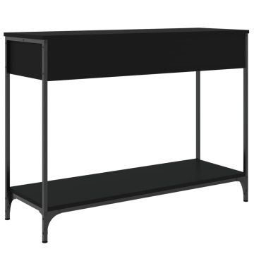 Măsuță consolă, negru, 100x34,5x75 cm, lemn compozit - Img 7