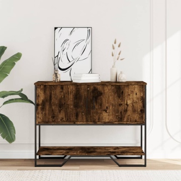 Măsuță consolă, stejar fumuriu, 100x35x74,5 cm, lemn prelucrat - Img 2
