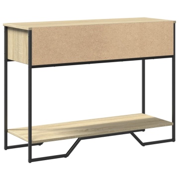 Măsuță consolă, stejar sonoma, 100x35x74,5 cm, lemn prelucrat - Img 5