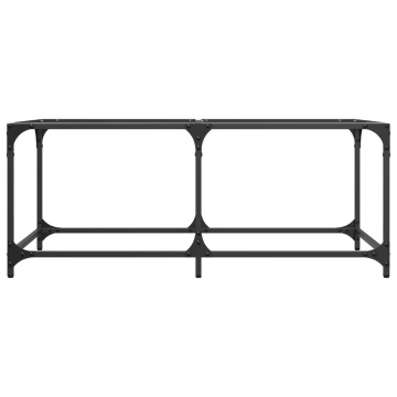Măsuță de cafea cu blat sticlă transparentă 98,5x50x40 cm oțel - Img 4