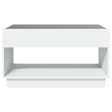 Măsuță de cafea cu LED infinity, alb, 90x50x50 cm - Img 5