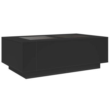 Măsuță de cafea cu LED infinity, negru, 116x69x40 cm - Img 7