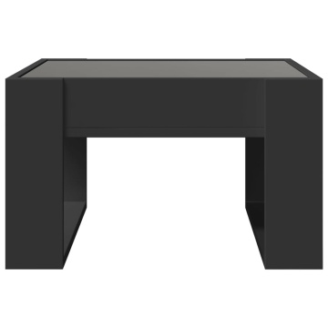 Măsuță de cafea cu LED infinity, negru, 50x53x30 cm - Img 6