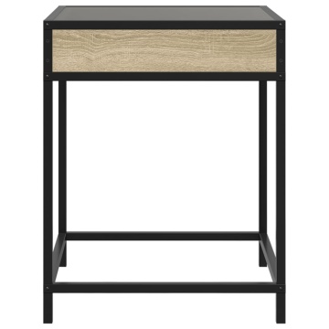 Măsuță de cafea cu LED infinity, stejar sonoma, 40x40x51 cm - Img 5