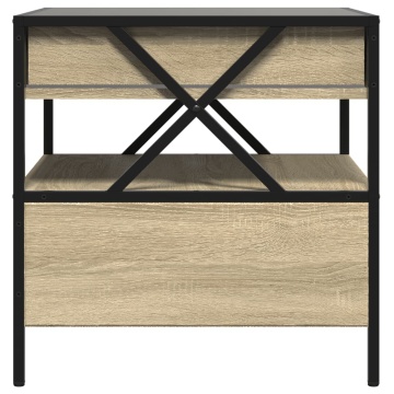 Măsuță de cafea cu LED infinity, stejar sonoma, 50x50x51 cm - Img 7