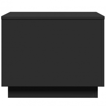 Măsuță de cafea cu lumini LED, negru, 50x50x40 cm - Img 7