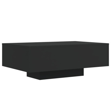 Măsuță de cafea cu lumini LED, negru, 85x55x31 cm - Img 3