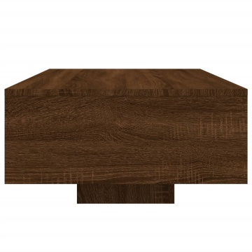 Măsuță de cafea cu lumini LED, stejar maro, 85x55x31 cm - Img 5