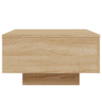 Măsuță de cafea cu lumini LED, stejar sonoma, 55x55x31 cm - Img 7