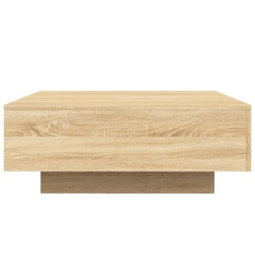 Măsuță de cafea cu lumini LED, stejar sonoma, 80x80x31 cm - Img 7