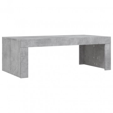 Măsuță de cafea, gri beton, 102x50x36 cm, lemn prelucrat - Img 5