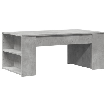 Măsuță de cafea, gri beton, 102x55x42 cm, lemn prelucrat - Img 2