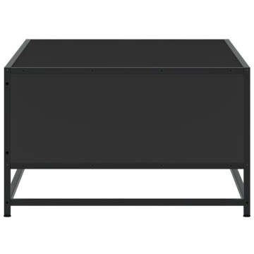 Măsuță de cafea, negru, 100x57x35 cm, lemn prelucrat și metal - Img 5
