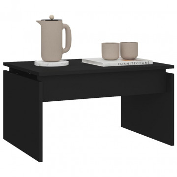 Măsuță de cafea, negru, 68x50x38 cm, PAL - Img 4
