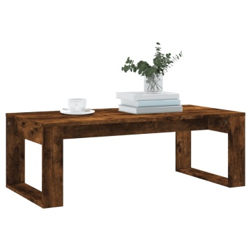 Măsuță de cafea, stejar afumat, 102x50x35 cm, lemn prelucrat - Img 3