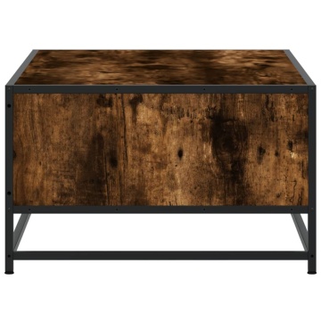 Măsuță de cafea stejar fumuriu 100x57x35cm lemn prelucrat/metal - Img 5