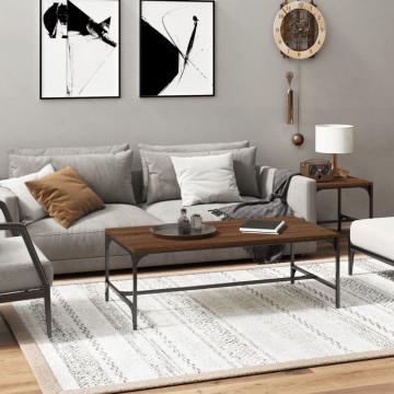 Măsuță de cafea, stejar maro, 100x50x35 cm, lemn prelucrat - Img 1