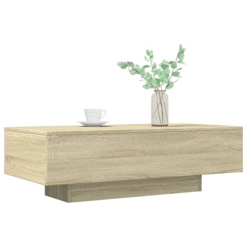 Măsuță de cafea, stejar sonoma, 100x49,5x31 cm, lemn prelucrat - Img 3